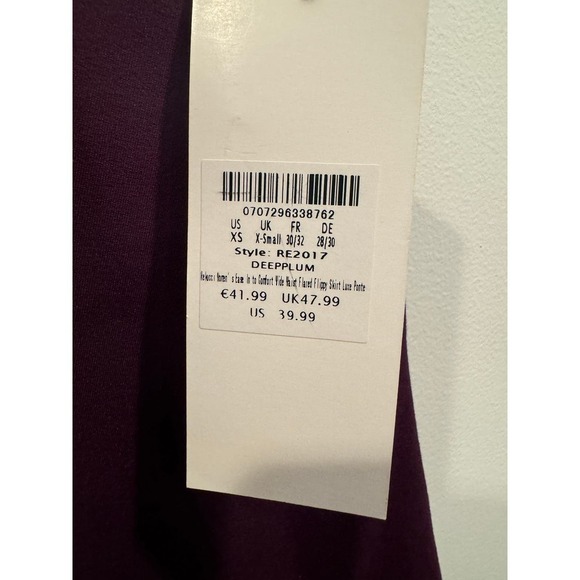 NWT Ease into Comfort by Rekucci Deep Plum Skirt - Size XS - Picture 4 of 6